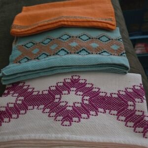 Vintage Hand Embroidered Bar Towels